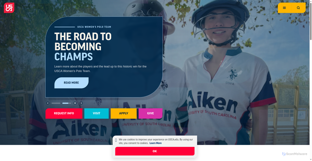 Security scan screenshot of https://www.usca.edu/