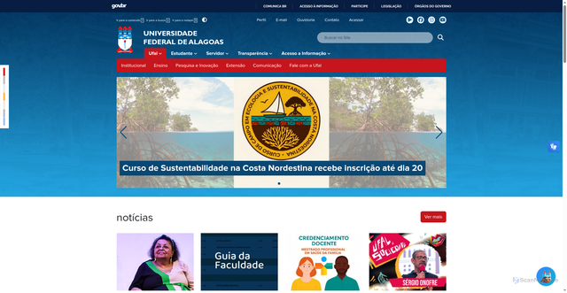 Security scan screenshot of https://ufal.br/