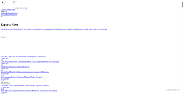 Security scan screenshot of https://egw.news