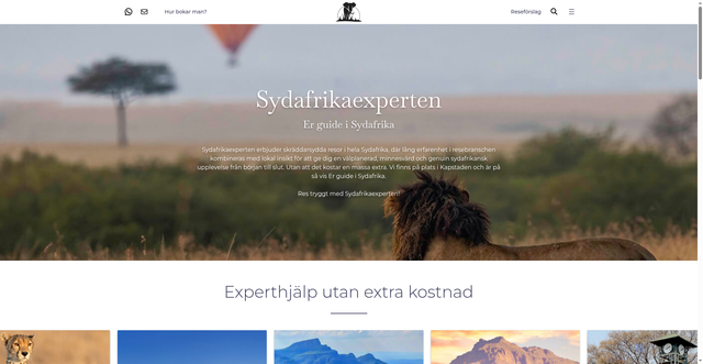 Security scan screenshot of https://sydafrikaexperten.se
