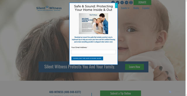 Security scan screenshot of https://silentwitness.org/