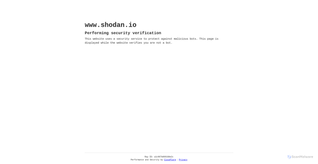 Security scan screenshot of https://shodan.io
