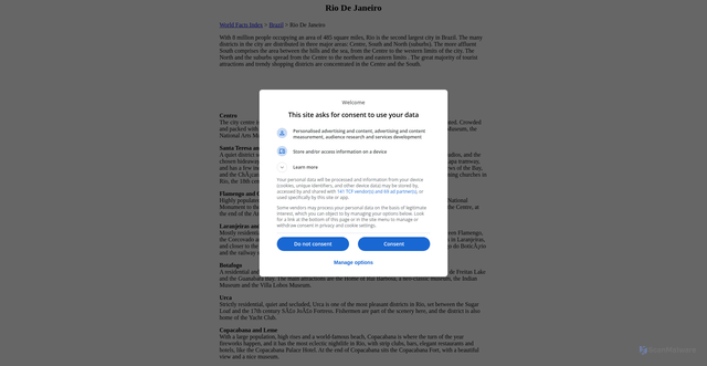 Security scan screenshot of https://worldfacts.us/Brazil-Rio-De-Janeiro.htm