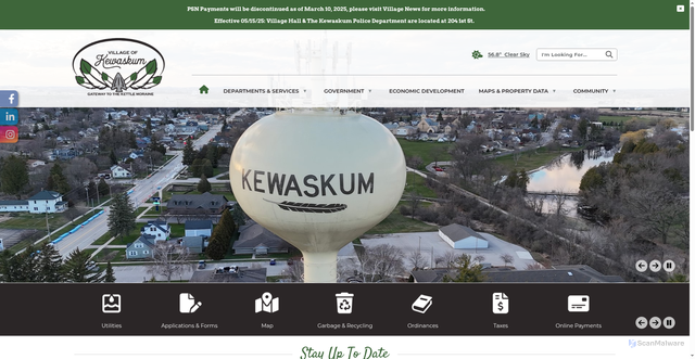 Security scan screenshot of https://kewaskumwi.gov/