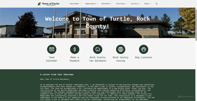 Security scan screenshot of https://townofturtlewi.gov/