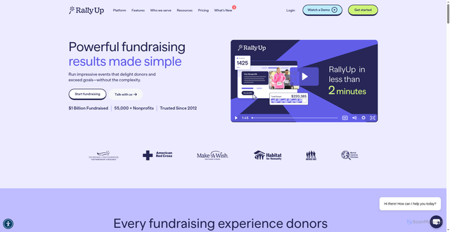Security scan screenshot of https://rallyup.com