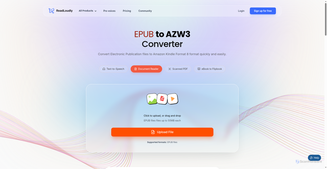 Security scan screenshot of https://rl-dev-landing.pages.dev/converters/epub-to-azw3/