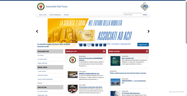Security scan screenshot of https://www.trieste.aci.it