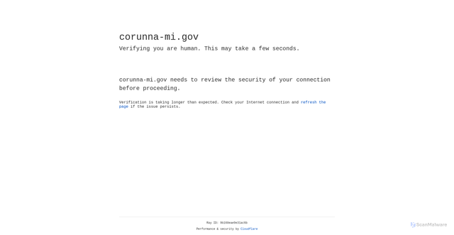 Security scan screenshot of https://corunna-mi.gov/