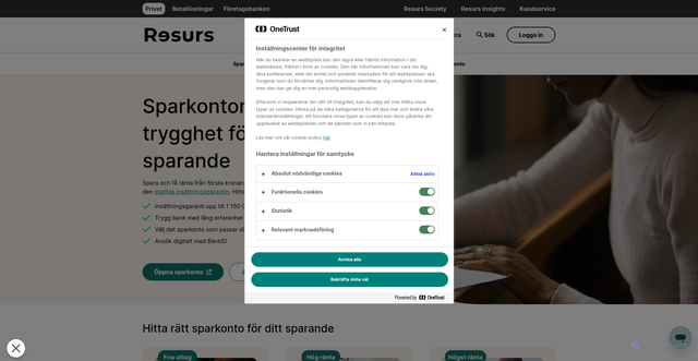 Security scan screenshot of https://www.resursbank.se/sparkonto?apcid=0069d221be0906897d8e6e0f&utm_campaign=se_partner____46171__elskling&utm_content=elskling_early_3&utm_medium=referral&utm_source=partner