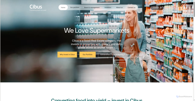 Security scan screenshot of https://cibusnordic.se