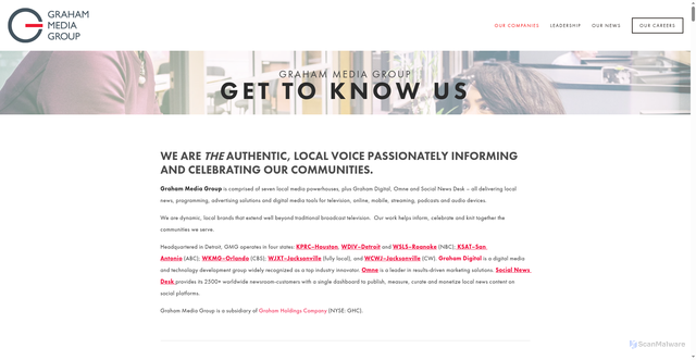Security scan screenshot of https://gmg.io