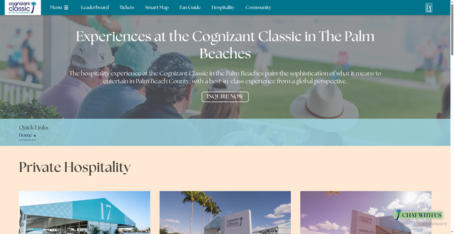 Security scan screenshot of https://thecognizantclassic.com/hospitality