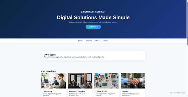 Security scan screenshot of https://brightpathconnect.pages.dev/