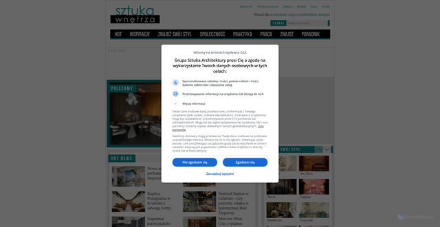 Security scan screenshot of https://sztuka-wnetrza.pl