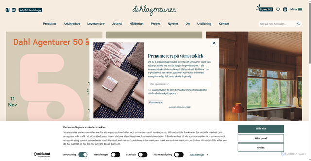 Security scan screenshot of https://dahlagenturer.se