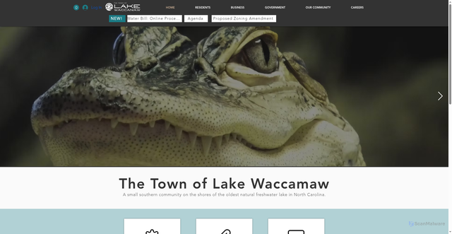 Security scan screenshot of https://www.lakewaccamawnc.gov/