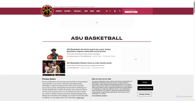 Security scan screenshot of https://www.houseofsparky.com/basketball