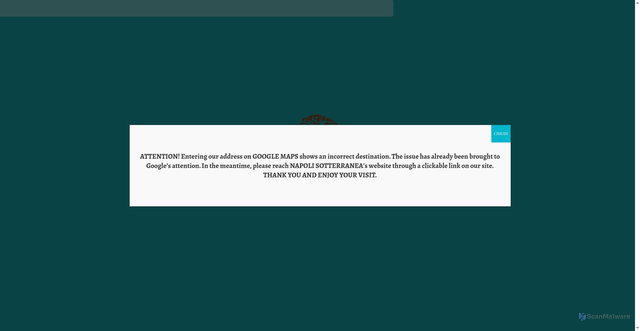 Security scan screenshot of https://www.napolisotterranea.org/en/