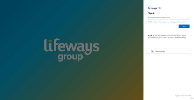 Security scan screenshot of https://lifeways-ats-sso.hireserve.com