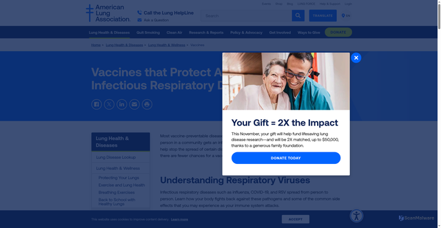 Security scan screenshot of https://www.lung.org/lung-health-diseases/wellness/vaccines