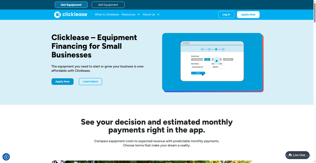 Security scan screenshot of https://clicklease.com