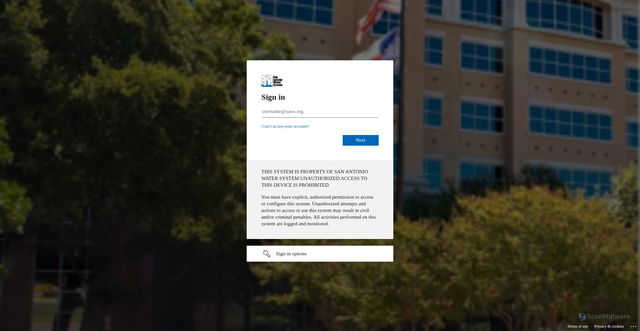 Security scan screenshot of https://org8407ceec.crm.dynamics.com