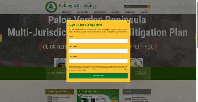 Security scan screenshot of https://www.rollinghillsestates.gov/