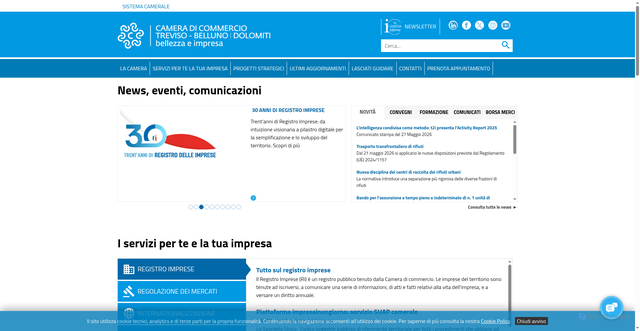 Security scan screenshot of https://www.tb.camcom.gov.it