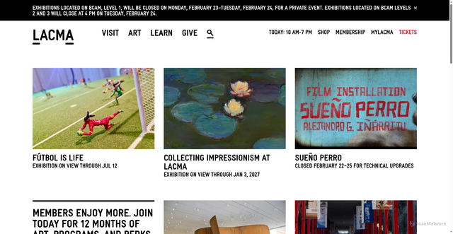 Security scan screenshot of https://lacma.org