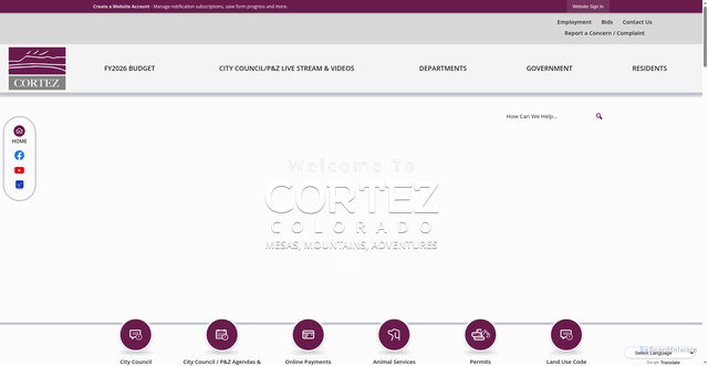 Security scan screenshot of https://www.cortezco.gov/