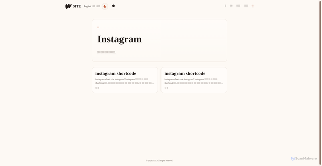 Security scan screenshot of https://hugo-test-pro-3.pages.dev/ko/tags/instagram/