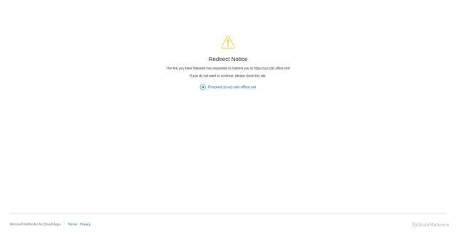 Security scan screenshot of https://uci.cdn.office.net.mcas.ms