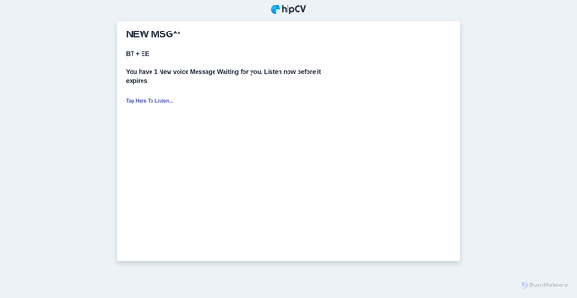 Security scan screenshot of https://hipcv.com/r/G5VmpNMkFVpePKURdDtlG