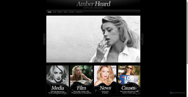 Security scan screenshot of https://amberheardofficial.com/