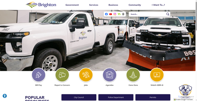Security scan screenshot of https://brightonco.gov/