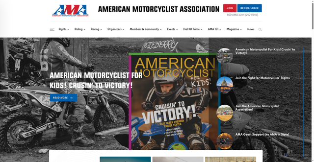 Security scan screenshot of https://americanmotorcyclist.com/
