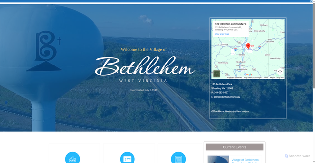 Security scan screenshot of https://bethlehemwv.gov/