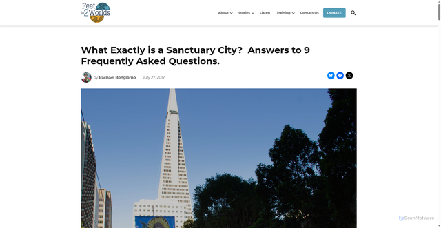 Security scan screenshot of https://www.fi2w.org/what-exactly-is-a-sanctuary-city-answers-to-9-frequently-asked-questions/