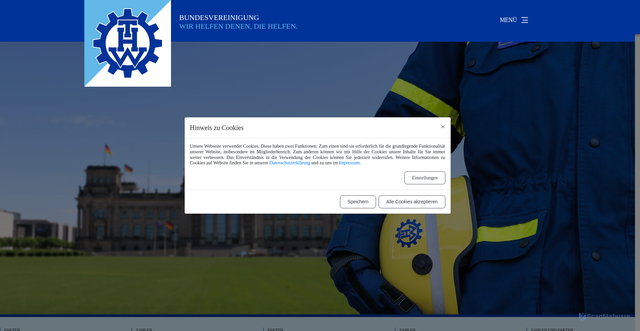 Security scan screenshot of http://www.thw-bv.de