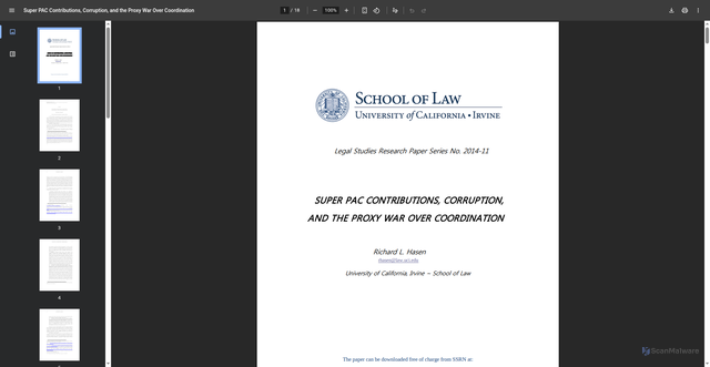 Security scan screenshot of https://digitalcommons.law.umaryland.edu/cgi/viewcontent.cgi?article=1176&context=schmooze_papers