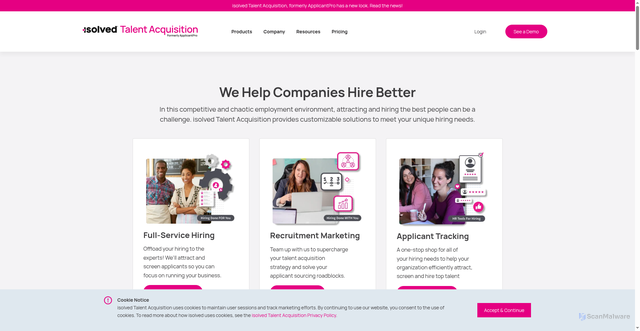 Security scan screenshot of https://www.applicantpro.com/