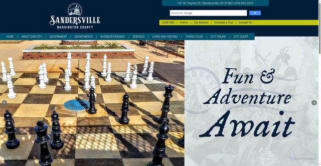 Security scan screenshot of https://www.sandersvillega.org/