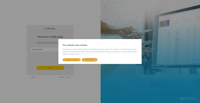 Security scan screenshot of https://join.bimcollab.com