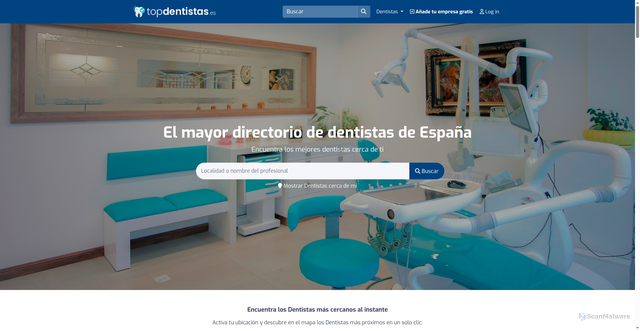 Security scan screenshot of https://topdentistas.com.es