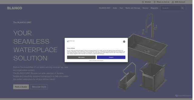 Security scan screenshot of https://blanco.com