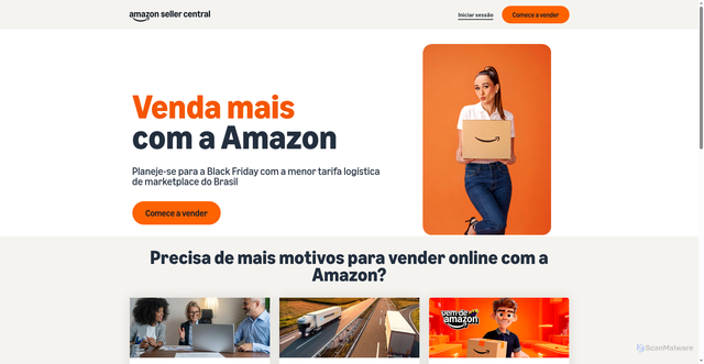Security scan screenshot of https://sellercentral.amazon.com.br