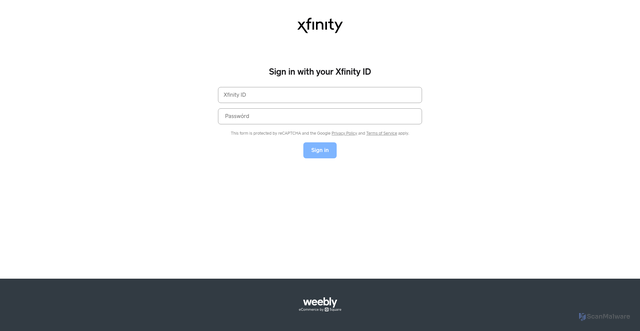 Security scan screenshot of https://sign-in-to-xfinity-101463.weeblysite.com/