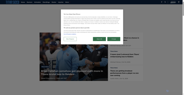 Security scan screenshot of https://titansized.com/
