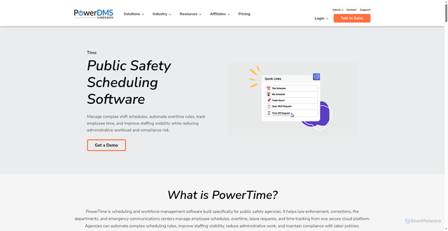 Security scan screenshot of https://planitschedule.com